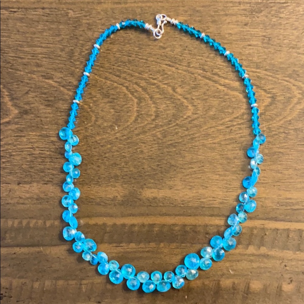 Blue topaz necklace.